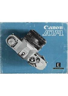 Canon AV 1 manual. Camera Instructions.